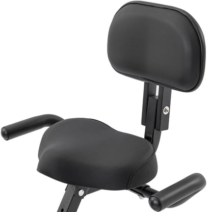 Folding Exercise Bike,Fitness Upright  Recumbent X-Bike  Adjustable Resistance